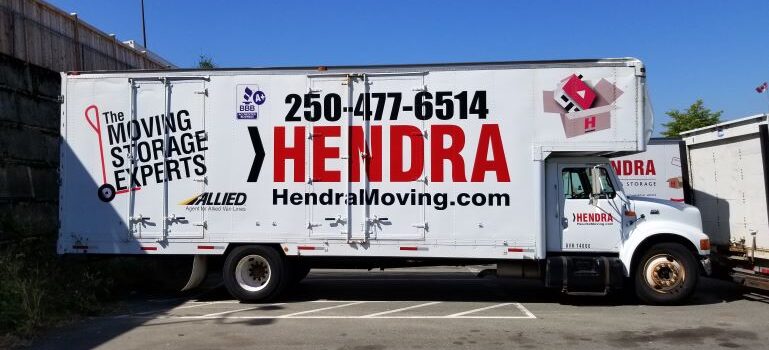 Hendra Moving and Storage moving truck parked