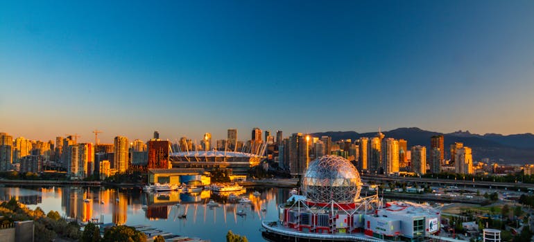 Wide shot of Vancouver.